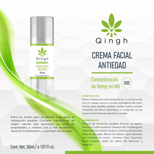 QINGH | Crema Facial Antiedad - 30ml