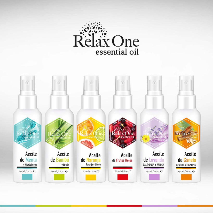 RELAX ONE | Aceite Esencial de Canela, Jengibre y Eucalipto (Uso Tópico) - 60ml