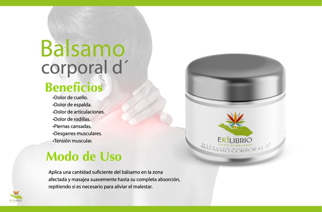 EKILIBRIO | Bálsamo Corporal para Alivio de Dolores Musculares y Articulares - 60mg