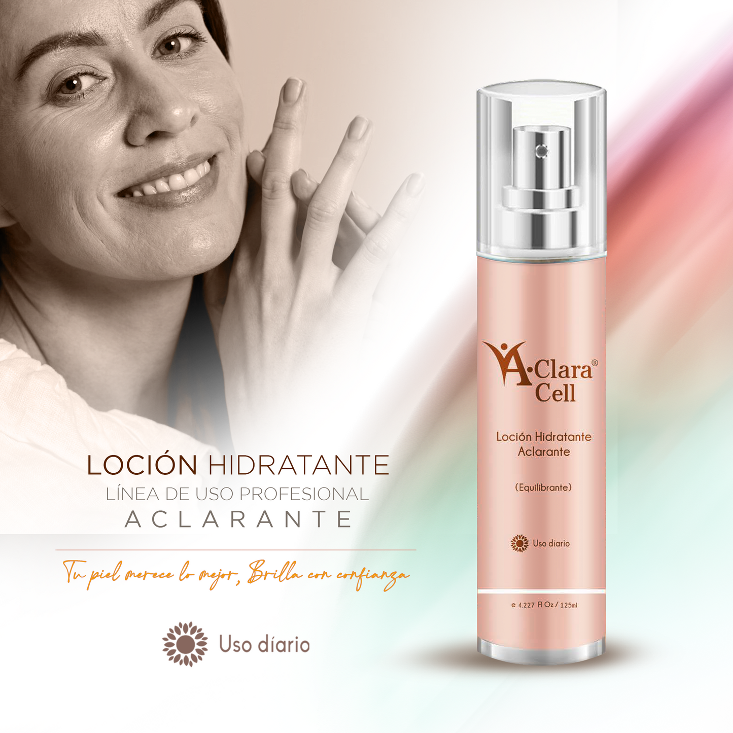 ACLARACELL | Loción Facial Hidratante Aclarante (Equilibrante Piel Grasa) - 125ml