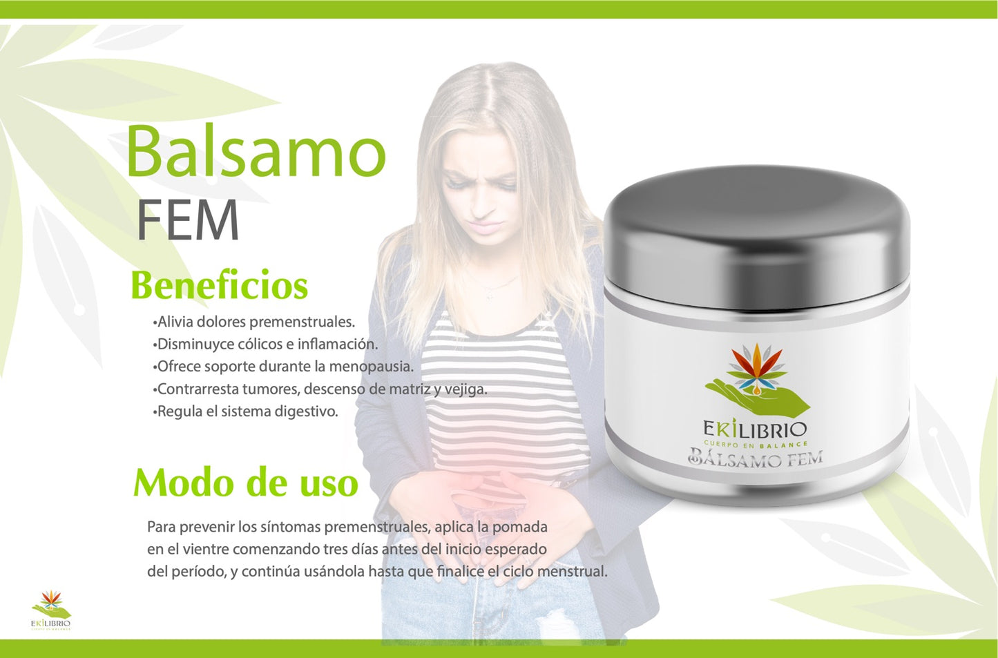 EKILIBRIO | Bálsamo FEM para Bienestar Femenino - 60mg