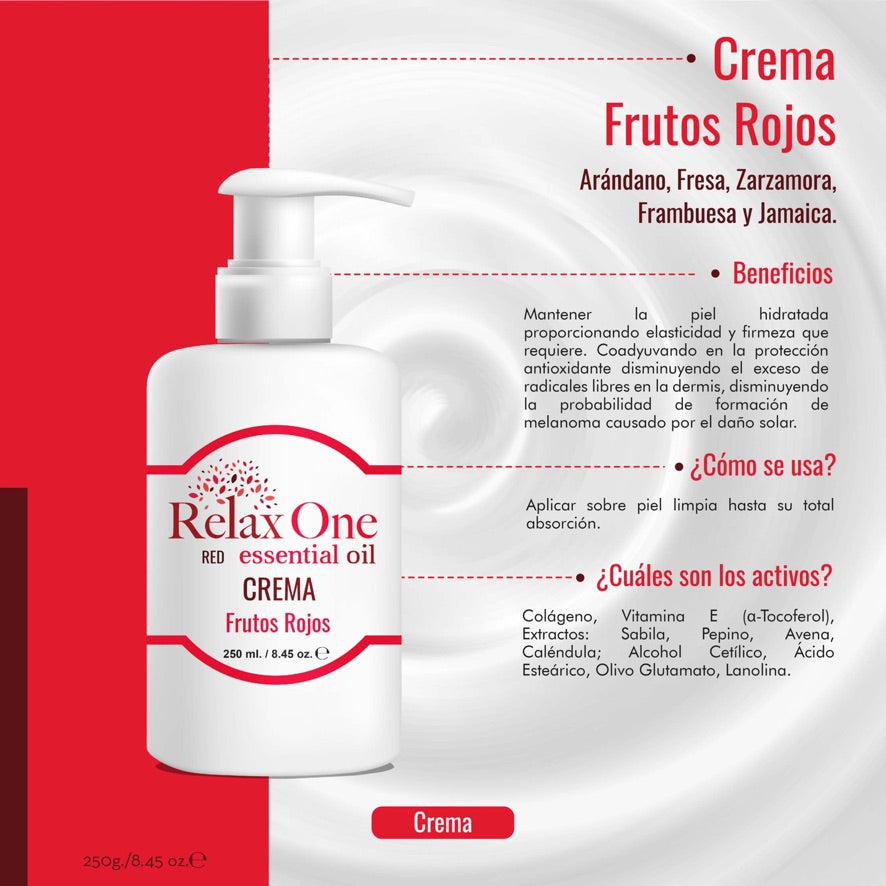 RELAX ONE | Crema Corporal Frutos Rojos - 250ml