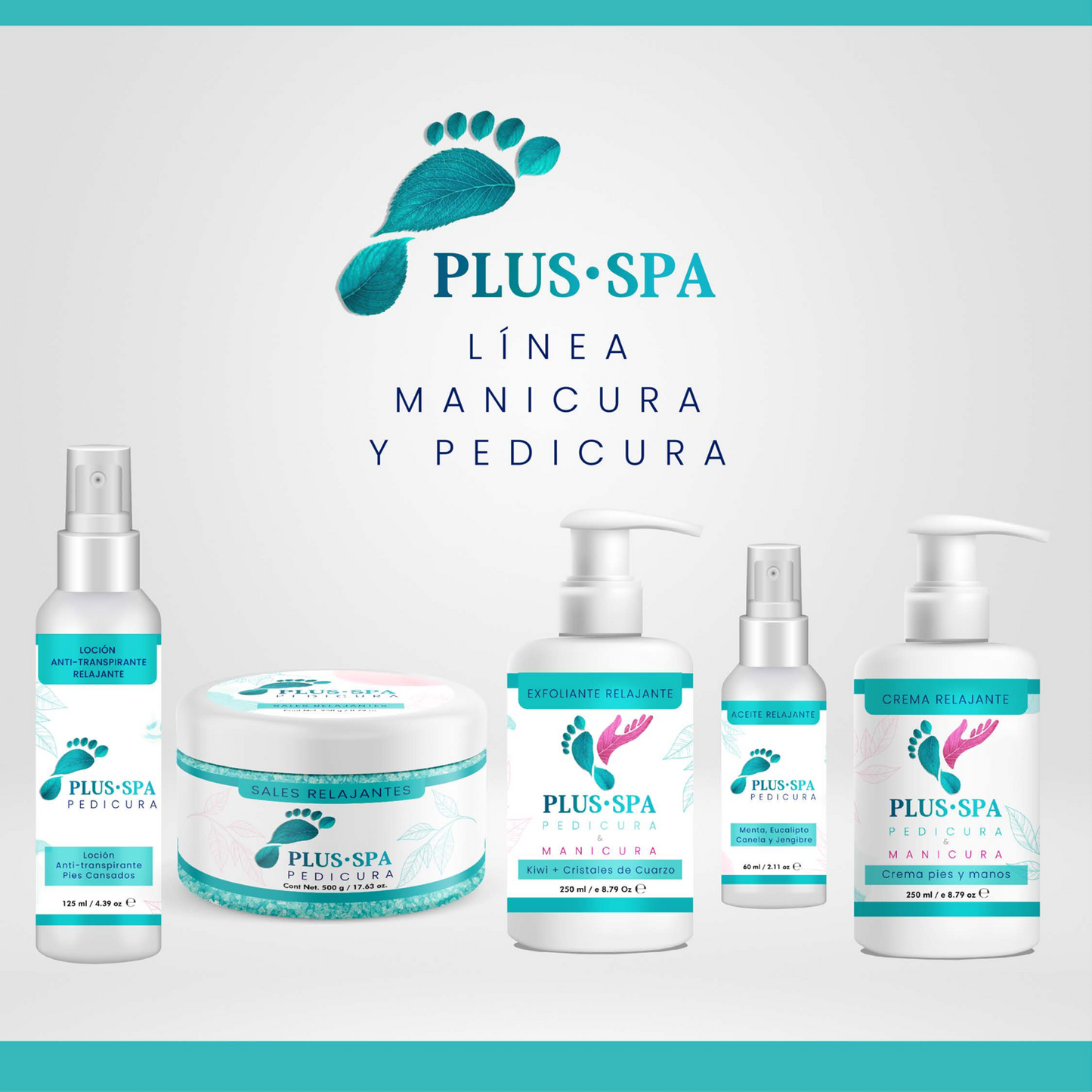 PLUS•SPA | Aceite Relajante para Pedicura - Menta, Eucalipto, Canela y Jengibre - 60 ml