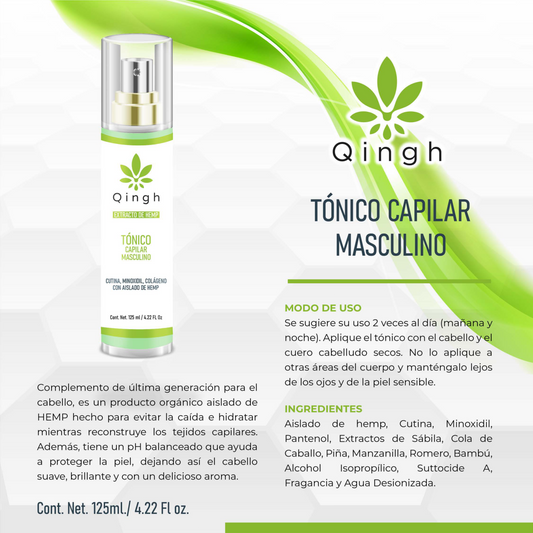 QINGH | Tónico Capilar Masculino y Femenino -125ml