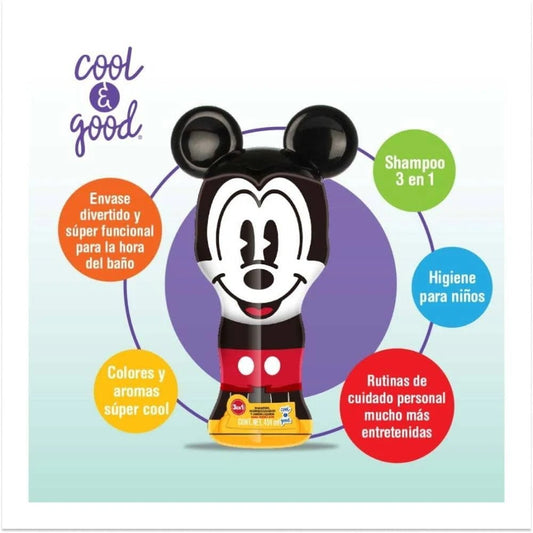Shampoo cool & good disney mickey mouse 3 en 1 aroma bubble gum 414 ml