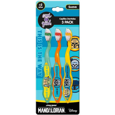 Cepillos dentales cool & good the mandalorian suave 3 pzas