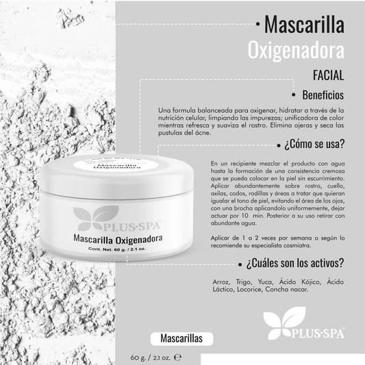 PLUS•SPA | Mascarilla Facial Oxigenadora - 60g