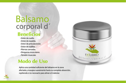 EKILIBRIO | Bálsamo Corporal para Alivio de Dolores Musculares y Articulares - 60mg