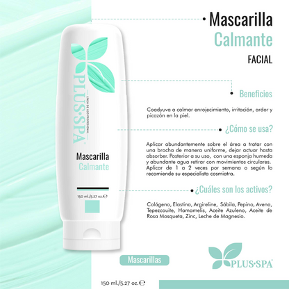 PLUS•SPA | Mascarilla Calmante Facial - 150ml