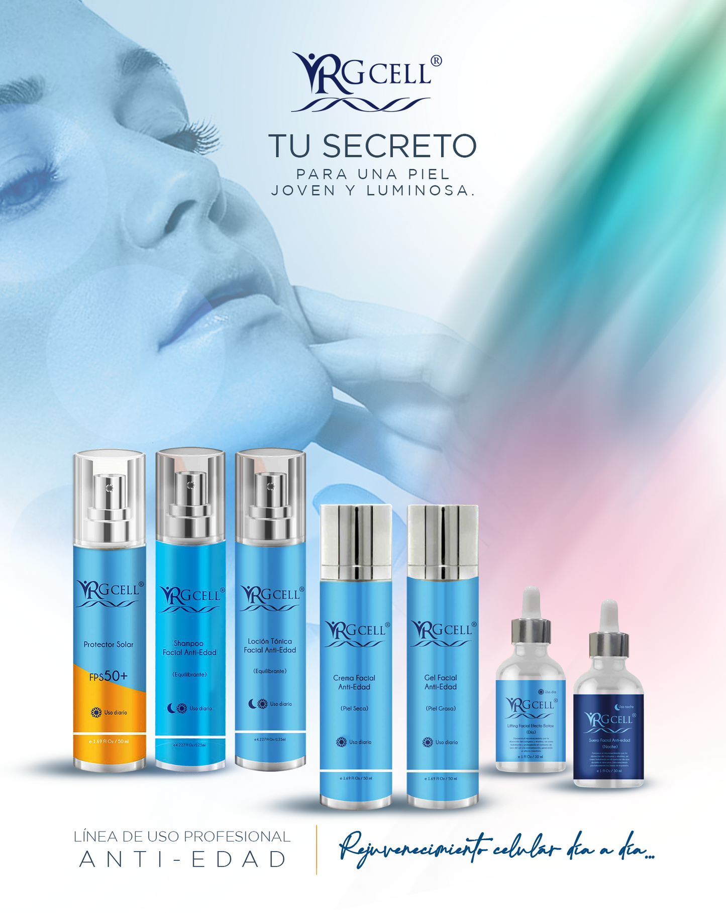RGCELL® | Gel facial antiedad (Piel Grasa) -50ml