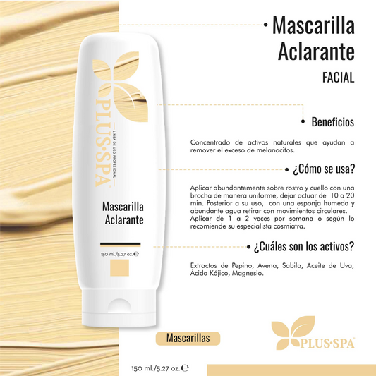 PLUS•SPA | Mascarilla Aclarante Facial - 150ml