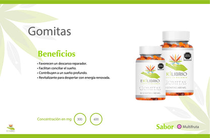 EKILIBRIO | Gomitas para un Descanso Reparador - 60 Gomitas / 600mg