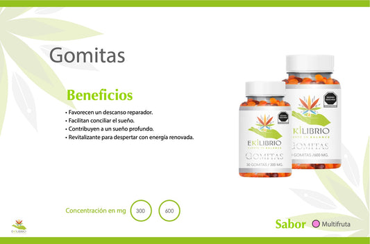EKILIBRIO | Gomitas para un Descanso Reparador - 60 Gomitas / 600mg