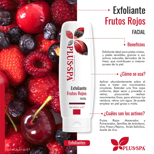 PLUS•SPA | Exfoliante Facial Frutos Rojos - 150ml