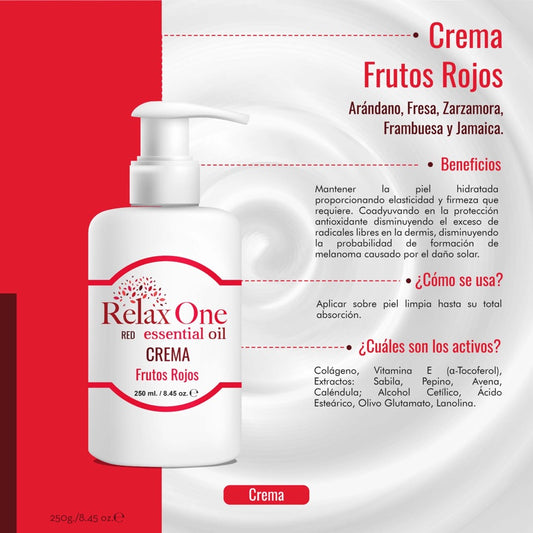 RELAX ONE | Crema Corporal Frutos Rojos - 250ml