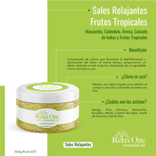 RELAX ONE | Sales Relajantes Frutos Tropicales - 250g