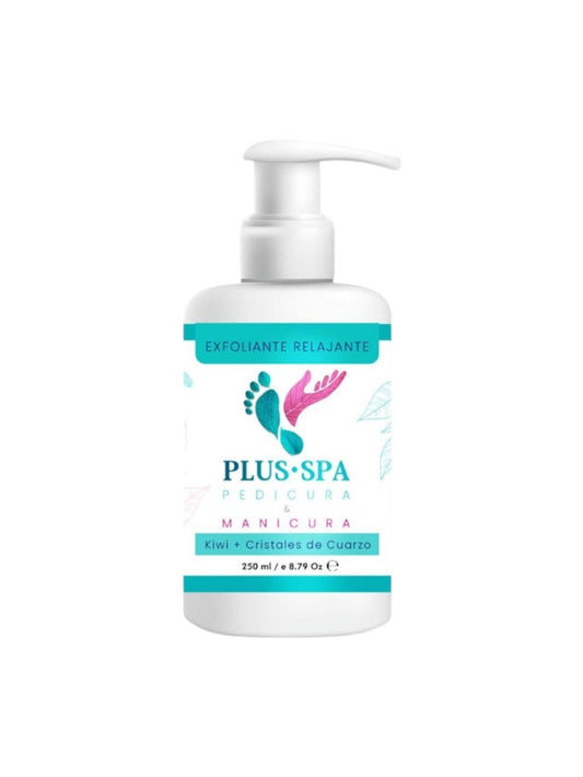 PLUS•SPA | Exfoliante Relajante de Kiwi + Cristales de Cuarzo para Pedicura y Manicura - 250 ml