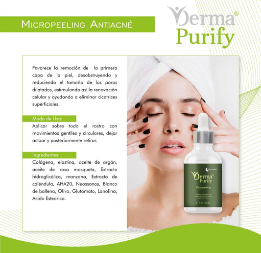 DERMA® PURIFY | Micropeeling Anti-Acné (Uso Nocturno) - 30ml
