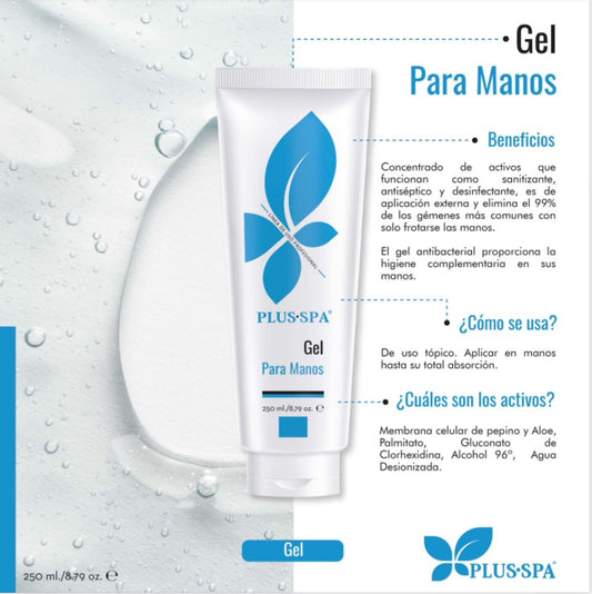PLUS•SPA® | Gel Antibacterial para Manos - 250ml