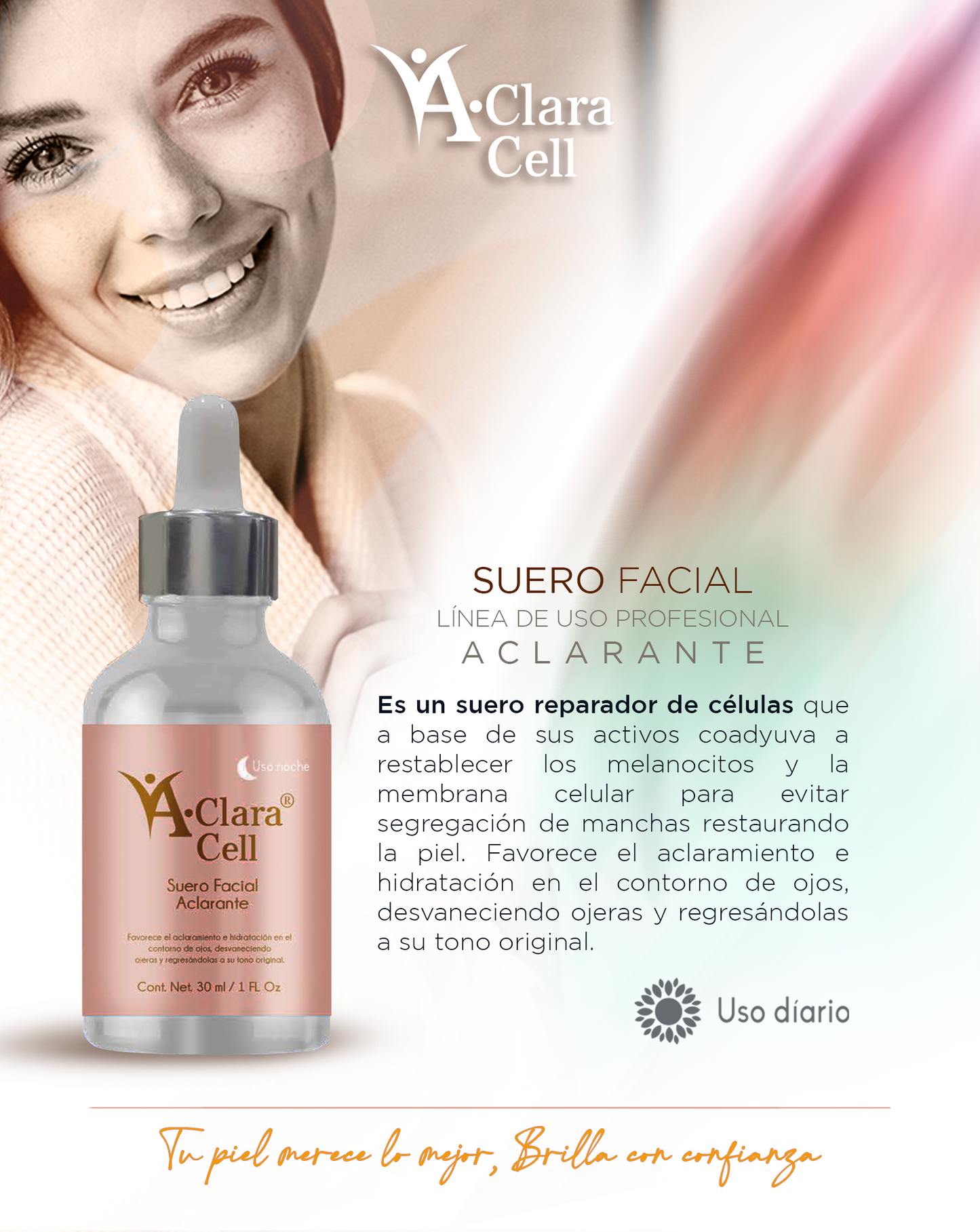 ACLARACELL | Suero Facial Aclarante - 30ml